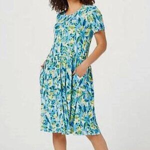 LOGO Lori Goldstein Short Sleeve Rayon Dress